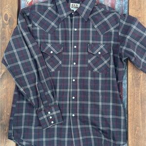 Ely Cattleman Men's Plaid Pearl Snap Shirt